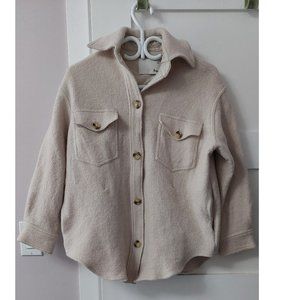 Aritzia Wilfred Ganna Shacket in Cream/Beige (shrunken, fits like XS)